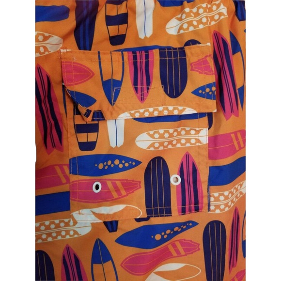 Tailor Byrd‎ surf board Print Drawstring Swim Trunks Size Men's XXL 40 7''in - Picture 5 of 11